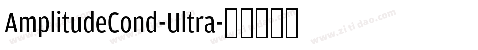 AmplitudeCond-Ultra字体转换