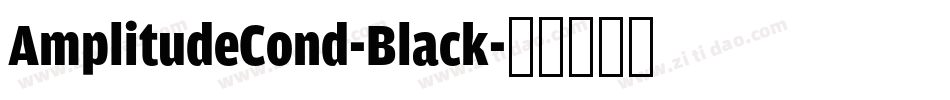 AmplitudeCond-Black字体转换