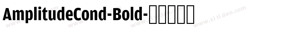 AmplitudeCond-Bold字体转换