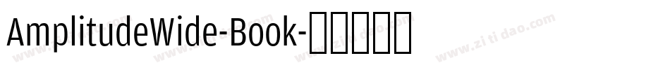 AmplitudeWide-Book字体转换