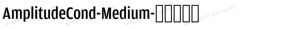 AmplitudeCond-Medium字体转换
