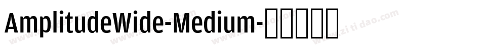 AmplitudeWide-Medium字体转换