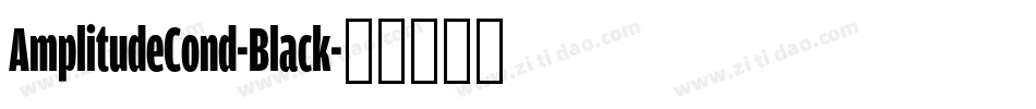 AmplitudeCond-Black字体转换