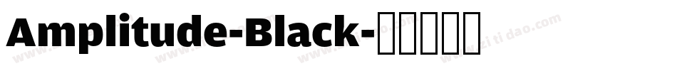 Amplitude-Black字体转换