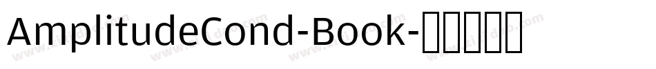 AmplitudeCond-Book字体转换