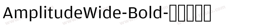 AmplitudeWide-Bold字体转换