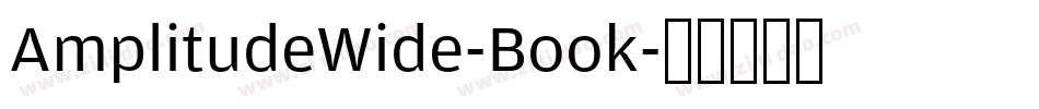 AmplitudeWide-Book字体转换