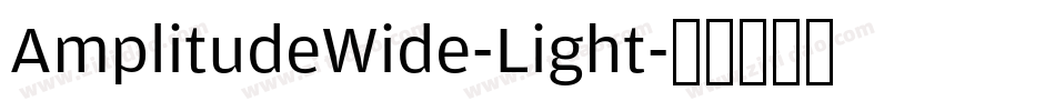 AmplitudeWide-Light字体转换