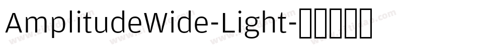 AmplitudeWide-Light字体转换