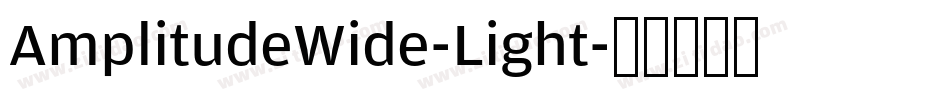AmplitudeWide-Light字体转换