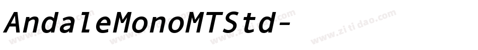 AndaleMonoMTStd字体转换