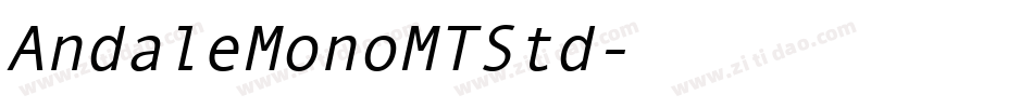 AndaleMonoMTStd字体转换