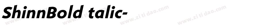 ShinnBoldItalic字体转换