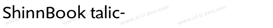 ShinnBookItalic字体转换
