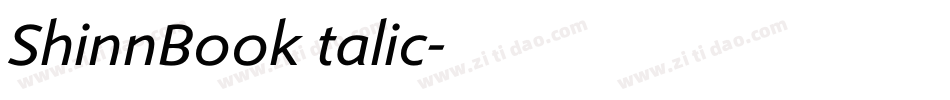 ShinnBookItalic字体转换