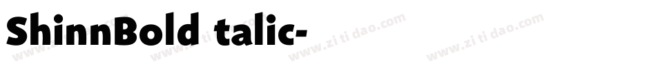 ShinnBoldItalic字体转换