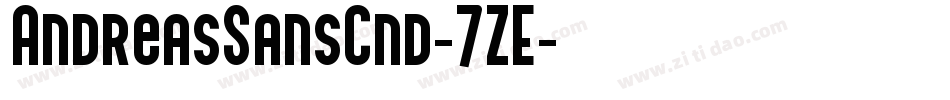 AndreasSansCnd-7ZE字体转换