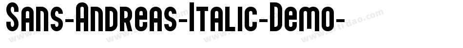 Sans-Andreas-Italic-Demo字体转换