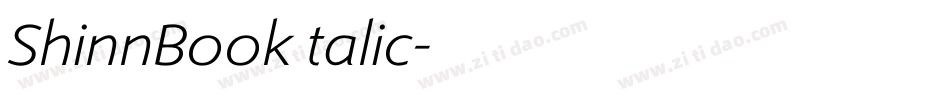 ShinnBookItalic字体转换
