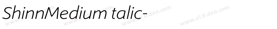 ShinnMediumItalic字体转换