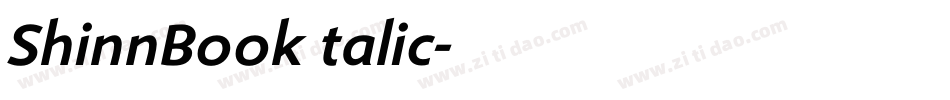 ShinnBookItalic字体转换