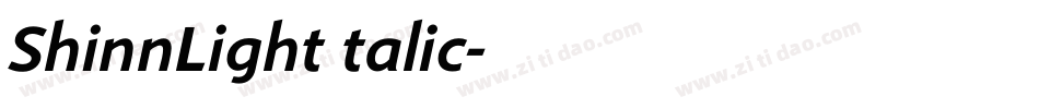 ShinnLightItalic字体转换