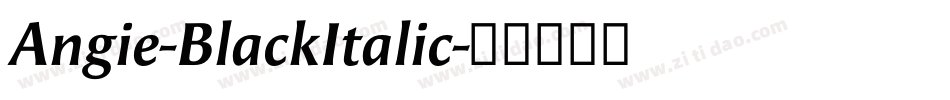 Angie-BlackItalic字体转换