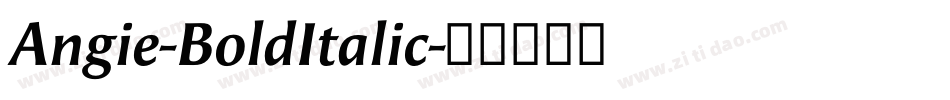 Angie-BoldItalic字体转换