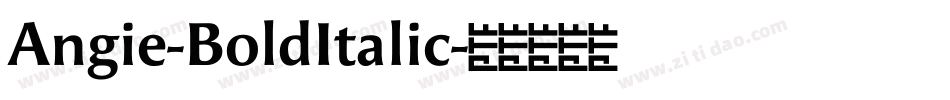 Angie-BoldItalic字体转换