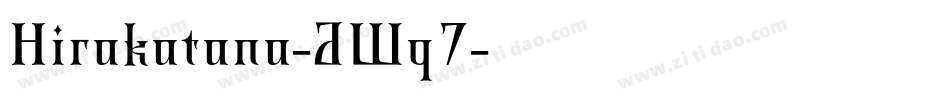 Hirakatana-AWq7字体转换