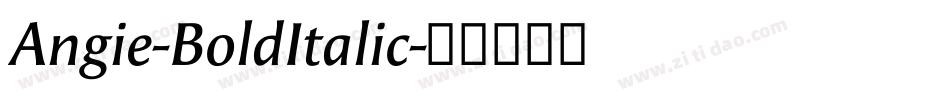 Angie-BoldItalic字体转换