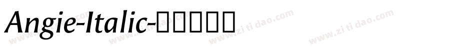 Angie-Italic字体转换