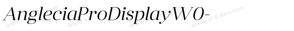 AngleciaProDisplayW0字体转换