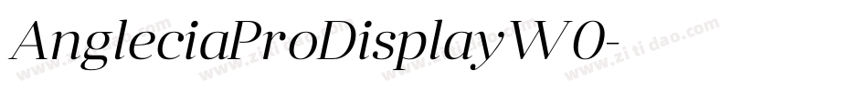AngleciaProDisplayW0字体转换