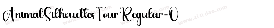 AnimalSilhouettesFourRegular-Ora8字体转换