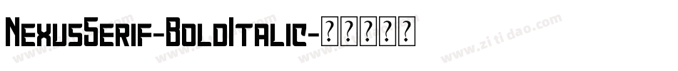 NexusSerif-BoldItalic字体转换