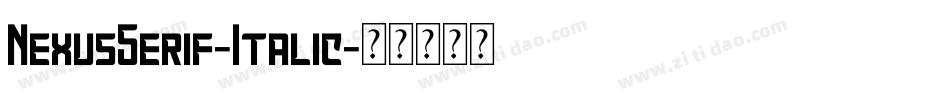 NexusSerif-Italic字体转换