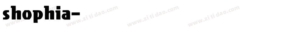 shophia字体转换