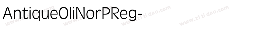 AntiqueOliNorPReg字体转换