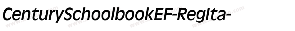 CenturySchoolbookEF-RegIta字体转换