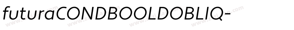 futuraCONDBOOLDOBLIQ字体转换