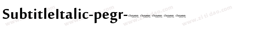SubtitleItalic-pegr字体转换