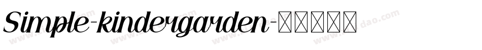 Simple-kindergarden字体转换