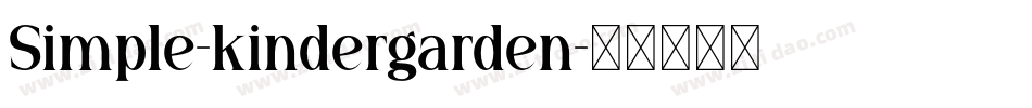 Simple-kindergarden字体转换