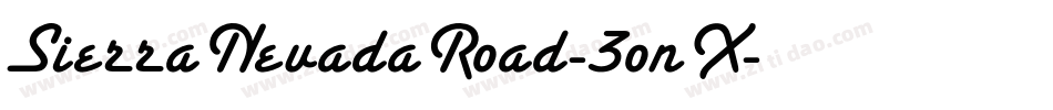 SierraNevadaRoad-3onX字体转换