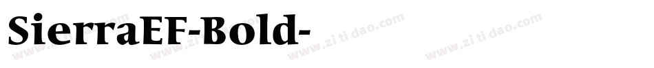 SierraEF-Bold字体转换