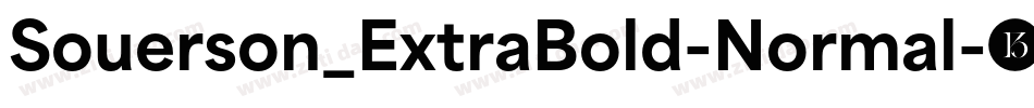 Souerson_ExtraBold-Normal字体转换
