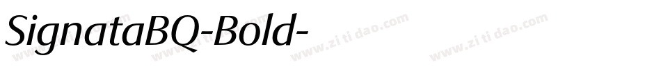 SignataBQ-Bold字体转换