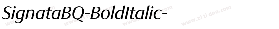 SignataBQ-BoldItalic字体转换