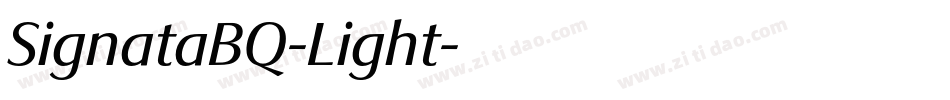 SignataBQ-Light字体转换